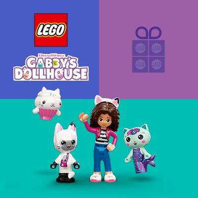 LEGO® Gabby's Dollhouse: Gabby és macskabarátai minifigurái, amelyek varázslatos játékélményt és kreatív kalandokat kínálnak a gyerekeknek.