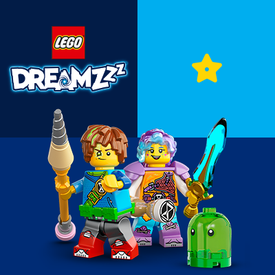 LEGO® DREAMZzz: két minifigura különleges fegyverekkel és kiegészítőkkel, melyekkel fantáziadús kalandokat alkothatsz az álomvilágban.