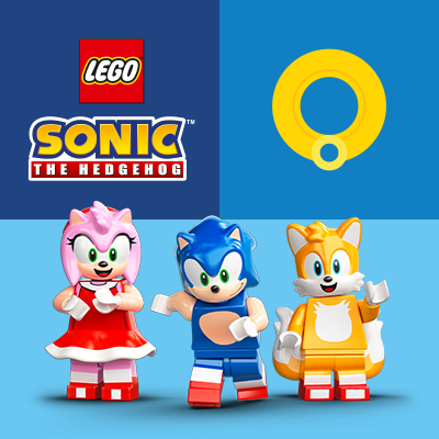 LEGO® Sonic the Hedgehog: minifigurák, köztük Sonic, Amy és Tails, ikonikus karakterek a játék világából, izgalmas kalandokhoz.