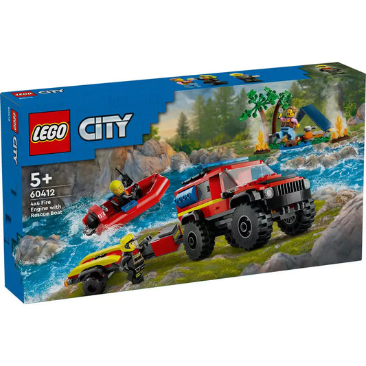 LEGO City 4x4 Tűzoltóautó mentőcsónakkal 60412