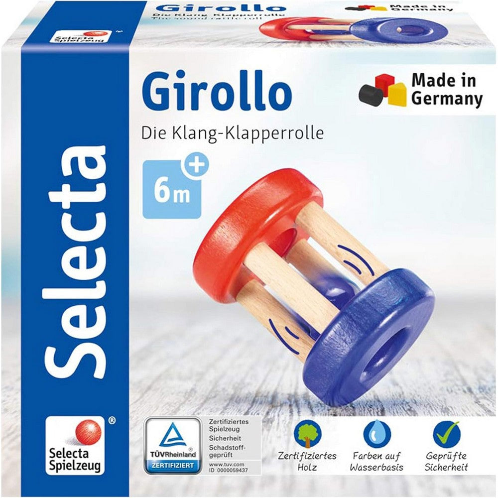 Selecta - Girollo - csörgő fából doboz fedolap