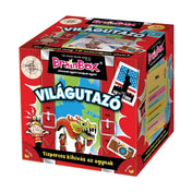 BrainBox - Világutazó társasjáték doboza, amely egy izgalmas memória- és tudásfejlesztő játék a világ különböző kultúráiról.