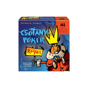 A Csótánypóker Royal társasjáték dobozának előlapja, amelyen a játék logója és egy koronás figura látható.