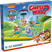 A Guess Who? Paw Patrol társasjáték doboza, élénk színekkel és a Paw Patrol karaktereivel illusztrálva.