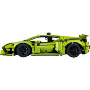 LEGO Technic Lamborghini Huracán Tecnica 42161 oldalnézeti kép, amelyen jól látható az aerodinamikus formatervezés és az alacsony, sportos sziluett.