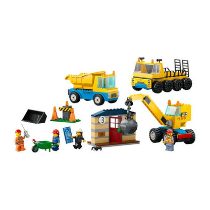 LEGO City Építőipari teherautók és bontógolyós daru 60391