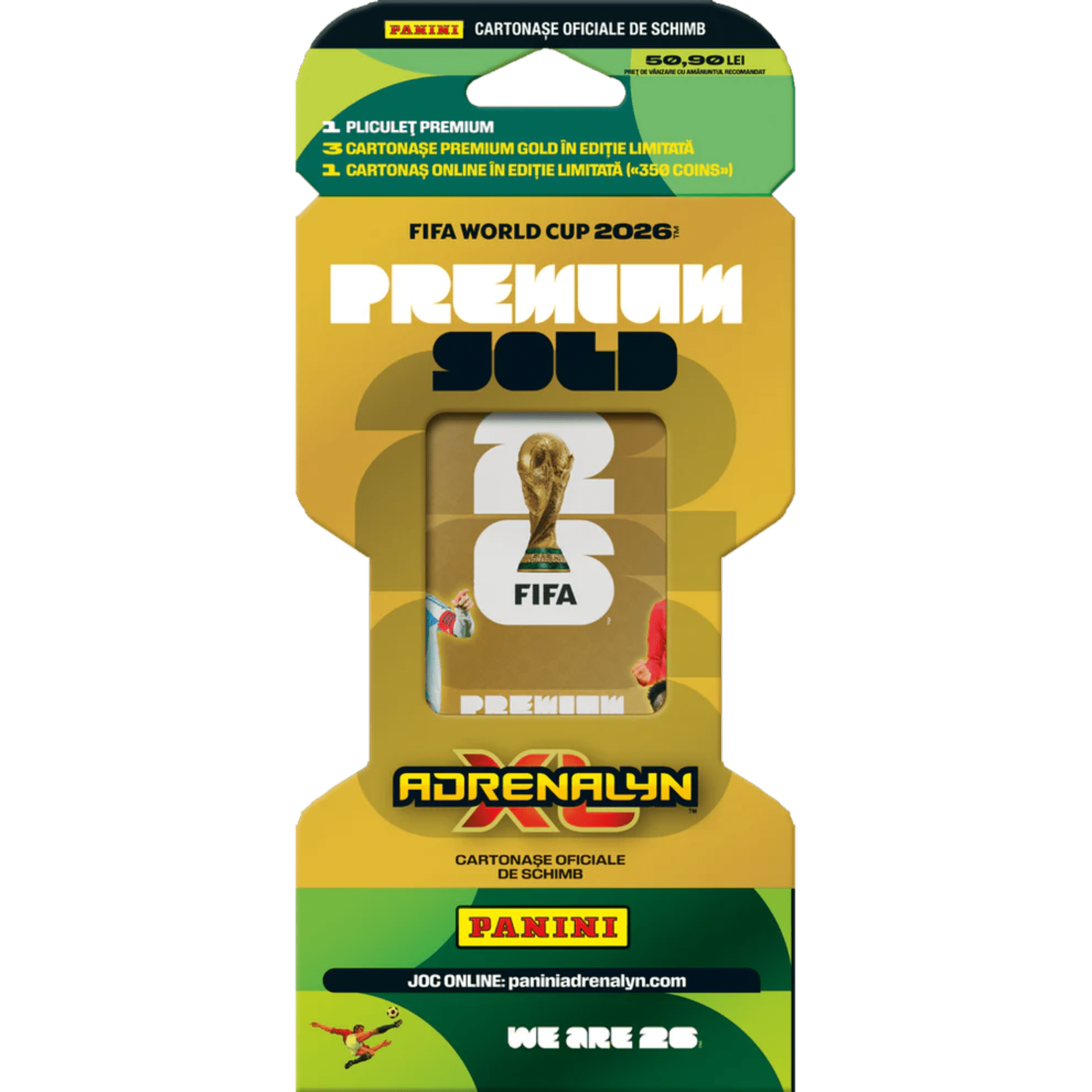 Pachet Premium Gold Panini - FIFA WORLD CUP Adrenalyn XL 2026