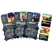 A Sufnituning kiegészítő karakterkártyái, köztük Abigail, Puskás Amadeusz és Cruft, valamint speciális járműfejlesztő kártyák.