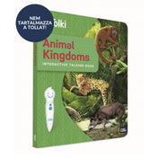 Tolki Animal Kingdoms interaktív angol nyelvű könyv borítója, dzsungel állataival – jaguár, majom és tapír illusztrációval, a könyv mellett a Tolki toll helye látható (nem tartalmazza a tollat).