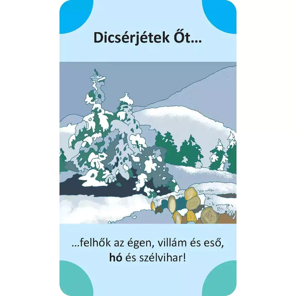 Dicsérjétek az Urat, kvartett játék magyar nyelvű társasjáték