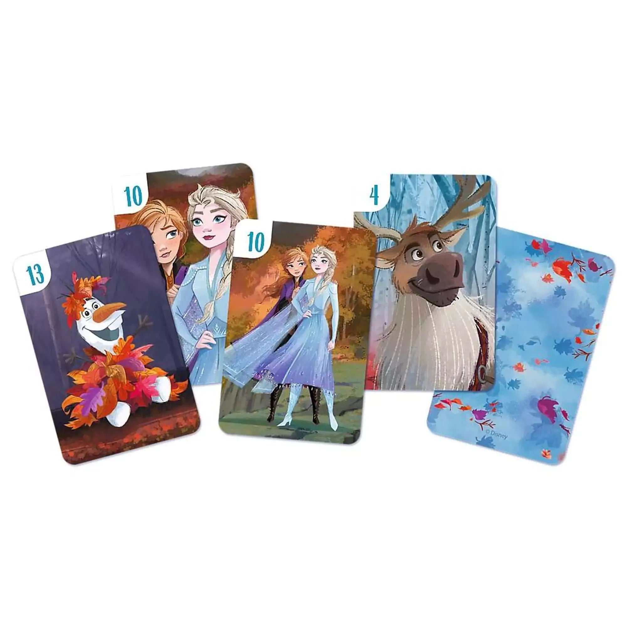 „Fekete Péter kártya: Jégvarázs – kártyák Elzával, Annával és Olaffal, színes mesés illusztrációkkal.”