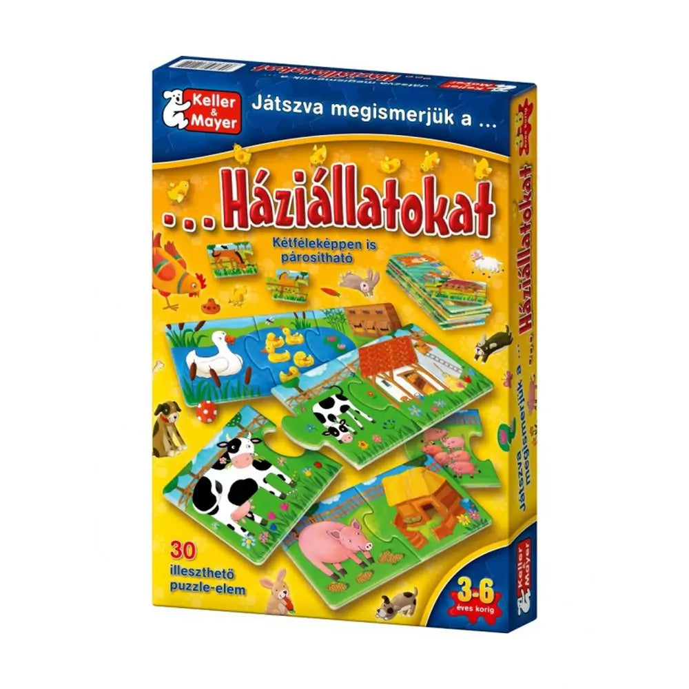 Játszva megismerjuk a háziállatokat magyar nyelvű társasjáték