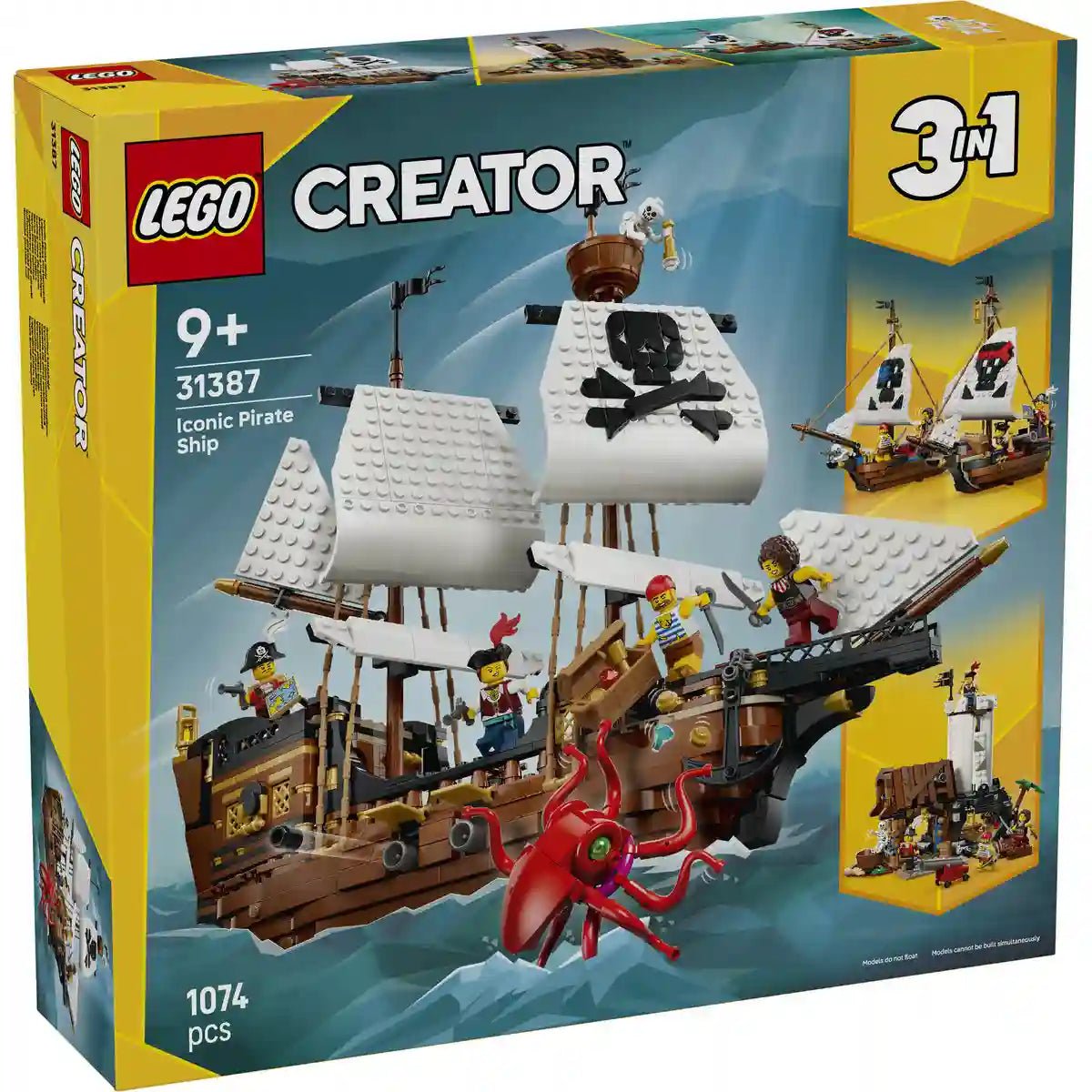 LEGO Creator: Corabie de pirați emblematică 31387, 1074 piese