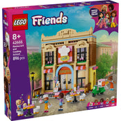 A LEGO Friends Étterem és főzőiskola 42655 készlet színes doboza, amely bemutatja a játék részleteit és tartalmát.