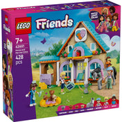 LEGO Friends Ló- és állatkórház 42651 dobozkép, színes karakterekkel és állatfigurákkal a szórakoztató játékélményért.