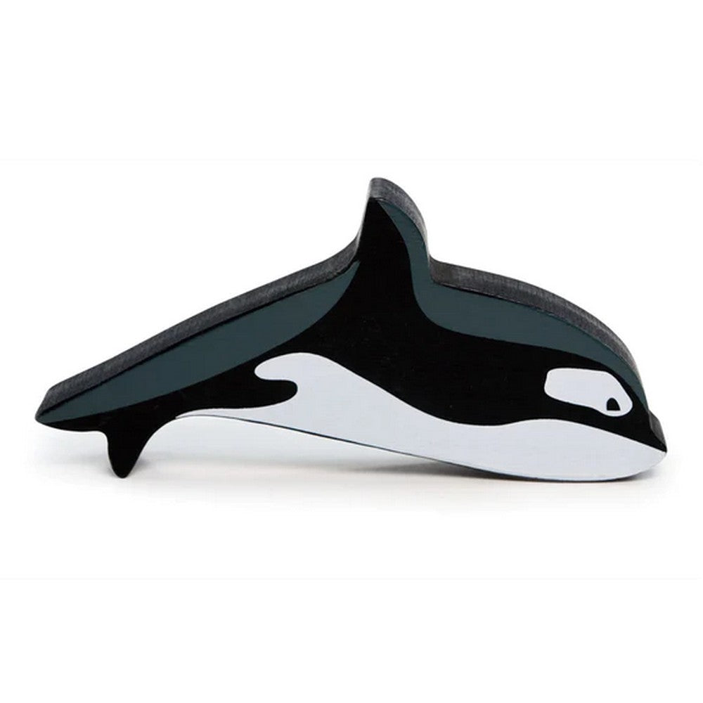 Kardszárnyú delfin figura, prémium fából Orca TL4849