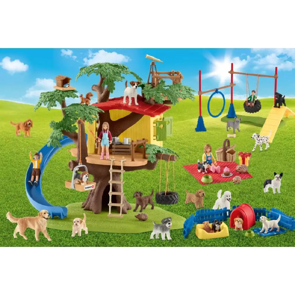 Puzzle Schmidt: Farm World, 40 darabos ajándék kutya figurával Puzzle összerakva