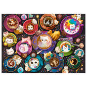 „Puzzle Schmidt: Coffee Art Kittens – 500 darabos kirakó képe aranyos cicás latte art kávékkal és színes desszertekkel.”