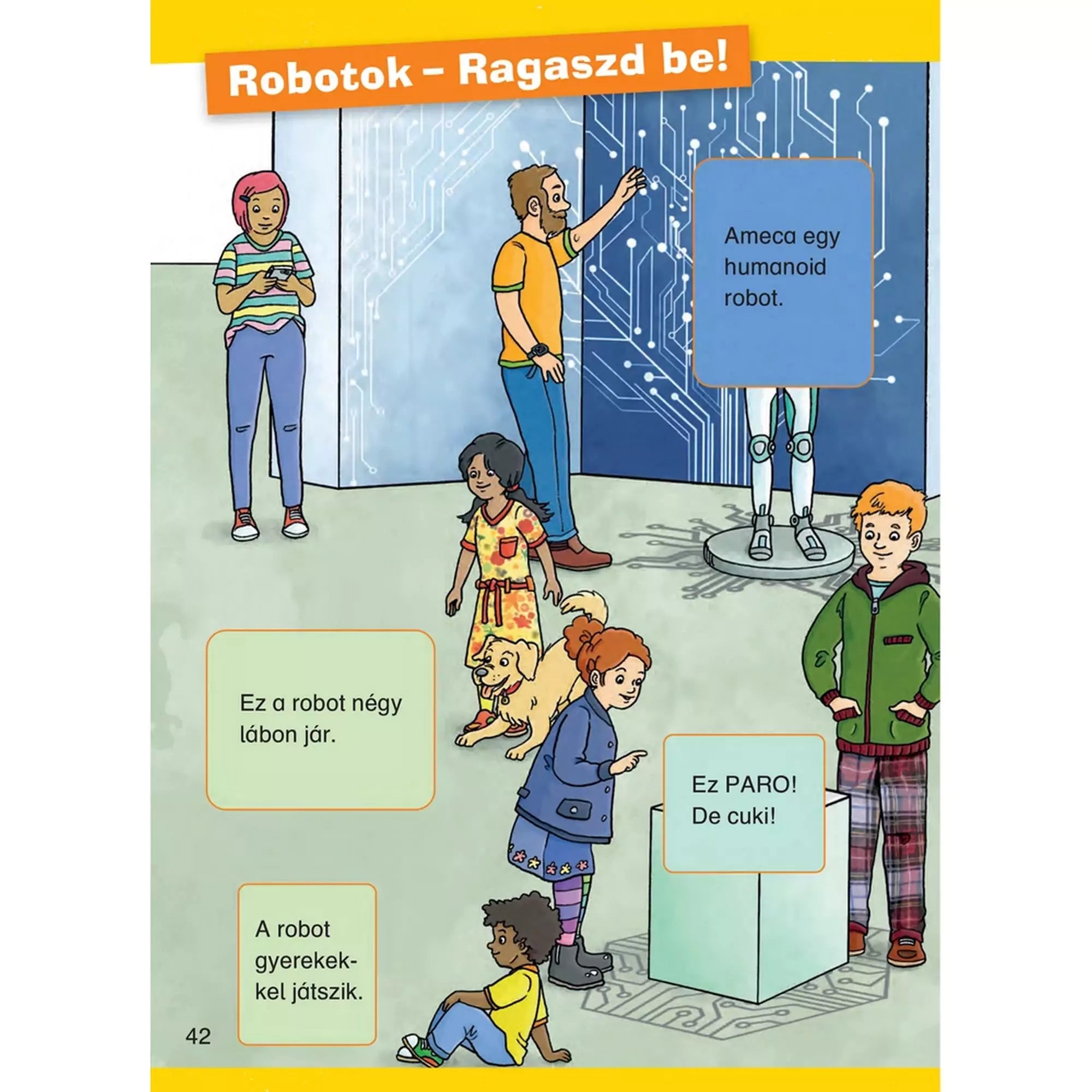 Robotok, olvasókönyv kezdő olvasóknak – Robotok a mindennapokban – Egy oldal, amely játékos módon tanít a humanoid robotokról és más interaktív robotokról, amelyeket a gyerekek használhatnak.