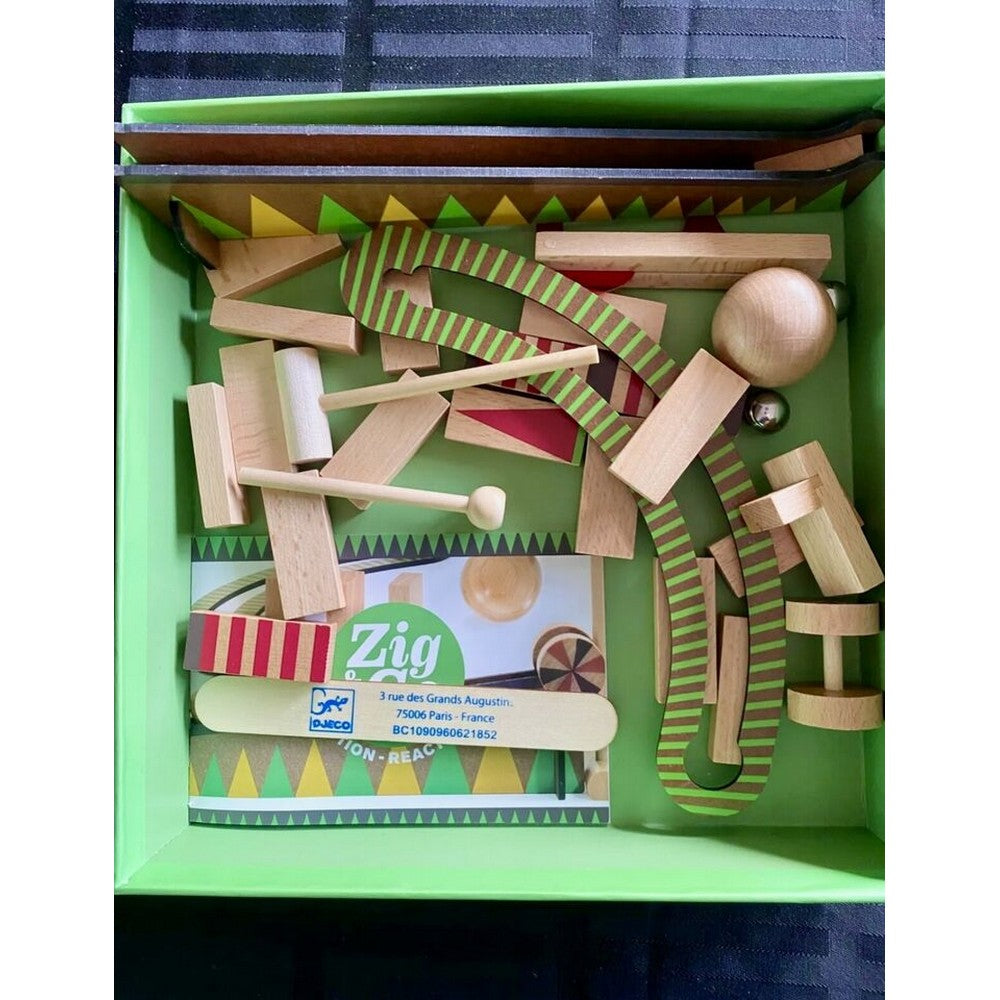 Djeco Zig & Go "Nagy golyó", 27 darabos készlet - keszlet tartlma az eredeti csomagolasban