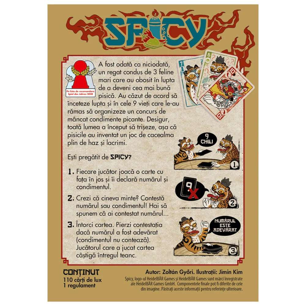 Spicy, román nyelvű társasjáték