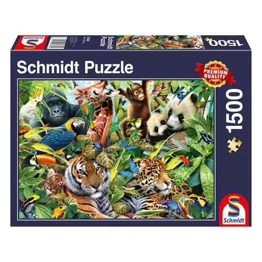 Puzzle Schmidt: Színes Állatok Királysága, 1500 darab