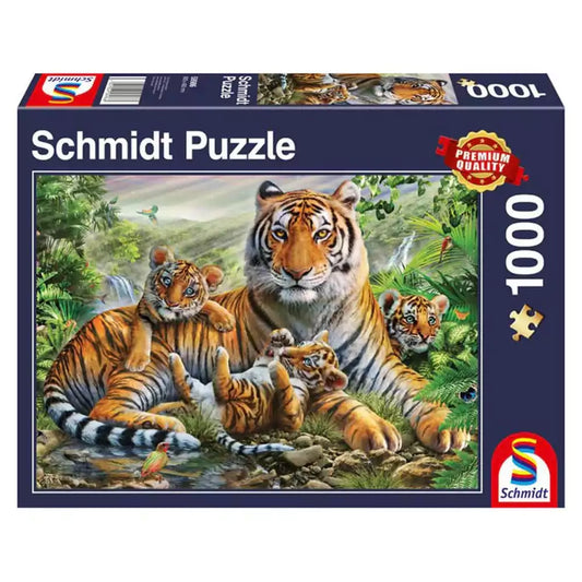 Puzzle Schmidt: Tigris és kölykei, 1000 darab