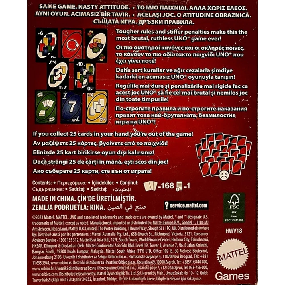 UNO Show Em NO MERCY! magyar nyelvű társasjáték