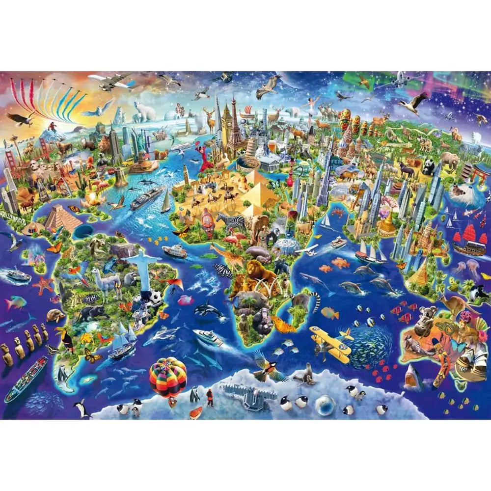 1000 darabos puzzle - Discover the World, Schmidt