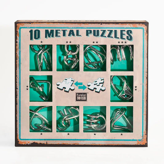 10 Metal Puzzle Set - zöld Ördöglakat