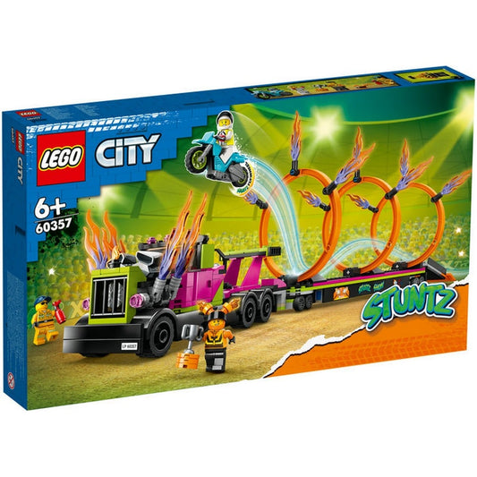 LEGO City Kaszkadőr járgány és tűzgyűrű kihívás 60357
