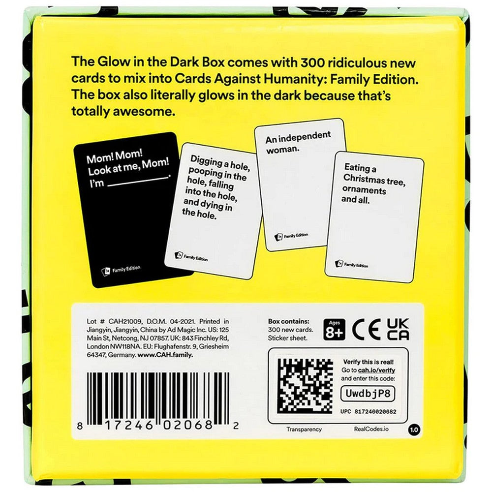 Cards Against Humanity: Family Edition Glow in the Dark Box kiegészítő