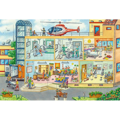 Schmidt puzzle: Gyermekkórházban, 40 db + Ajándék: Sztetoszkóp