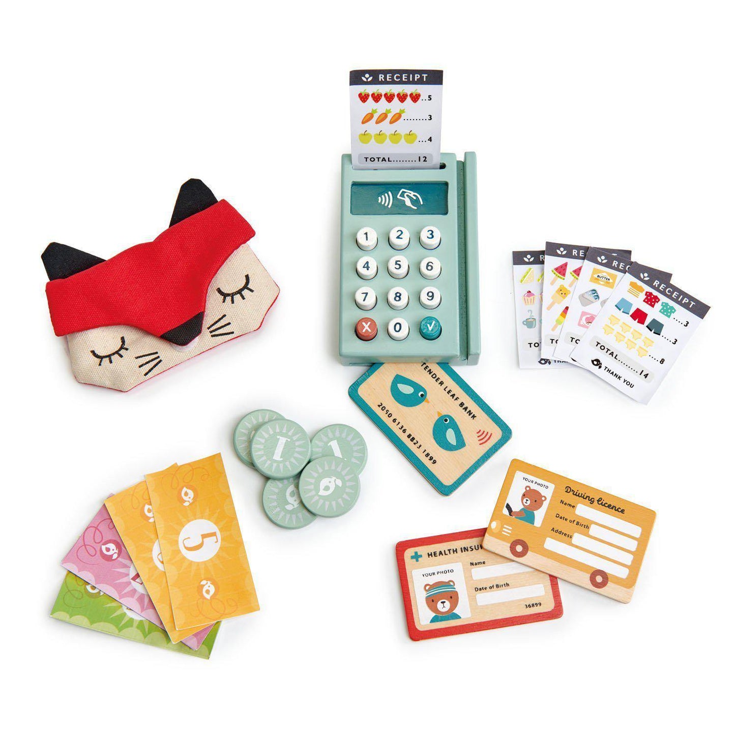 Play Pay készlet, prémium minőségű fából - Play Pay pack - 21 darab - Tender Leaf Toys-Tender Leaf Toys-1-Játszma.ro - A maradandó élmények boltja
