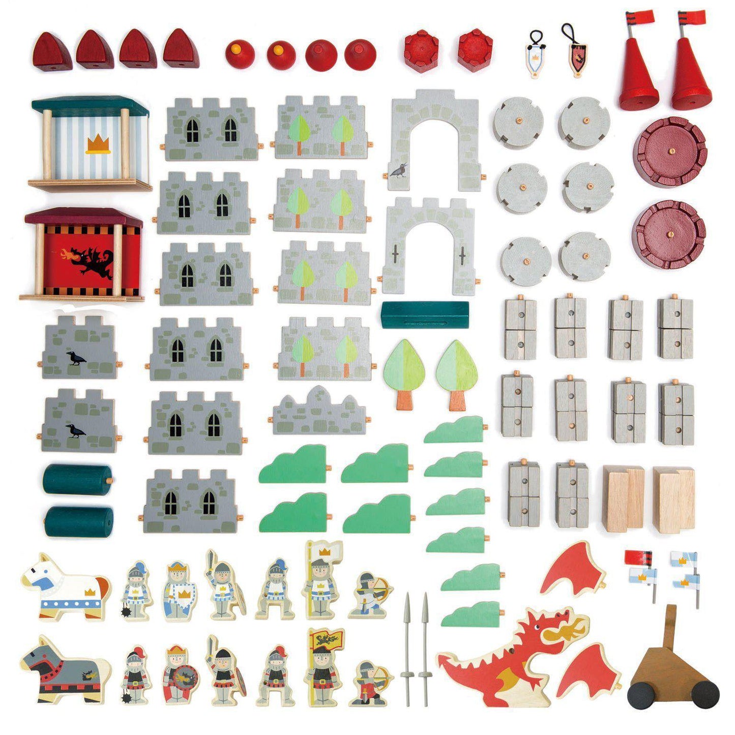 Királyi palota, din lemn premum - Royal Castle - 100 darab - Tender Leaf Toys-Tender Leaf Toys-7-Játszma.ro - A maradandó élmények boltja