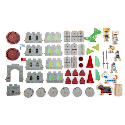 Sárkány kastélya, prémium minőségű fából - Dragon Castle - 59 darab - Tender Leaf Toys-Tender Leaf Toys-3-Játszma.ro - A maradandó élmények boltja