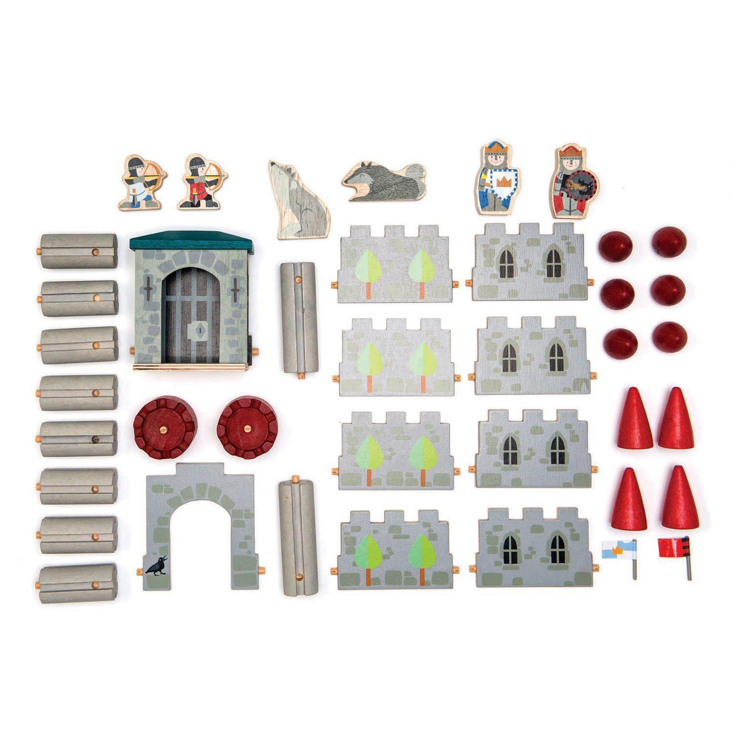 Farkasok kastélya, prémium minőségű fából -Wolf Castle - 40 darab -Tender Leaf Toys-Tender Leaf Toys-3-Játszma.ro - A maradandó élmények boltja