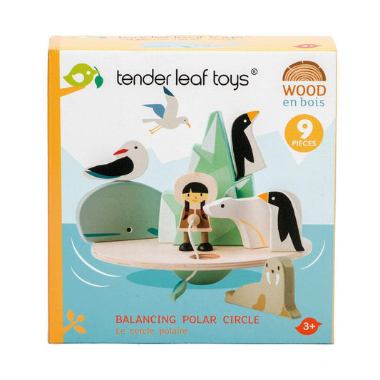 Úszó jéghegy, prémium minőségű fából - Balancing Polar Circle - 9 darab - Tender Leaf Toys-Tender Leaf Toys-1-Játszma.ro - A maradandó élmények boltja