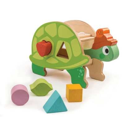 Oktató teknősbéka, prémium minőségű fából - Tortoise Shape Sorter - 6 darab - Tender Leaf Toys-Tender Leaf Toys-2-Játszma.ro - A maradandó élmények boltja