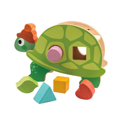 Oktató teknősbéka, prémium minőségű fából - Tortoise Shape Sorter - 6 darab - Tender Leaf Toys-Tender Leaf Toys-3-Játszma.ro - A maradandó élmények boltja