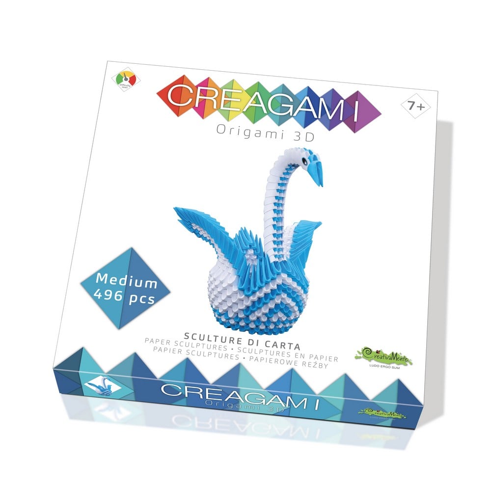 Creagami - 3D origami készlet, Hattyú (közepes)