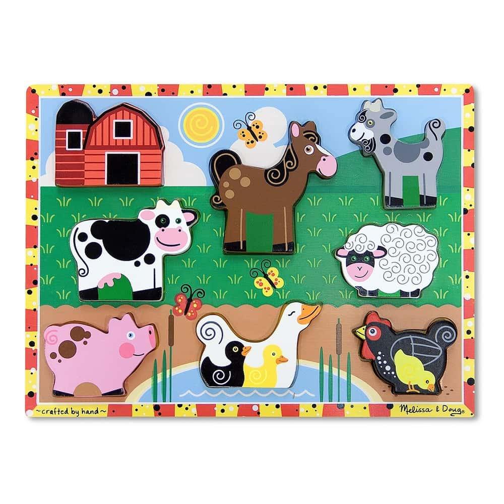 Melissa & Doug Könnyen megfogható puzzle, farm-Melissa&Doug-1-Játszma.ro - A maradandó élmények boltja