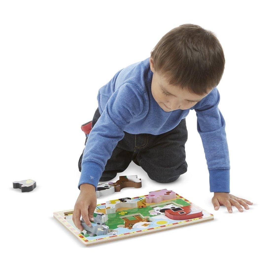 Melissa & Doug Könnyen megfogható puzzle, farm-Melissa&Doug-3-Játszma.ro - A maradandó élmények boltja