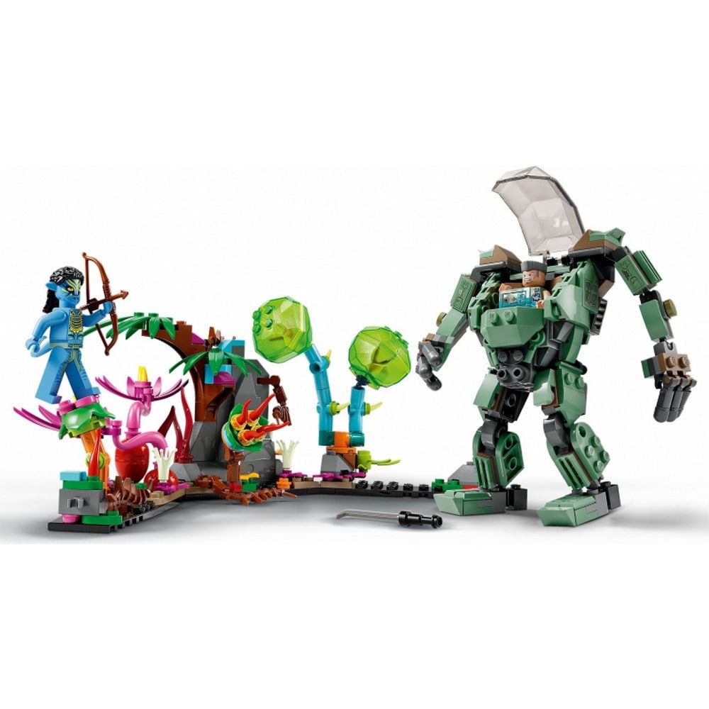 LEGO Avatar Neytiri és Thanator az AMP Suit-os Quaritch ellen 75571