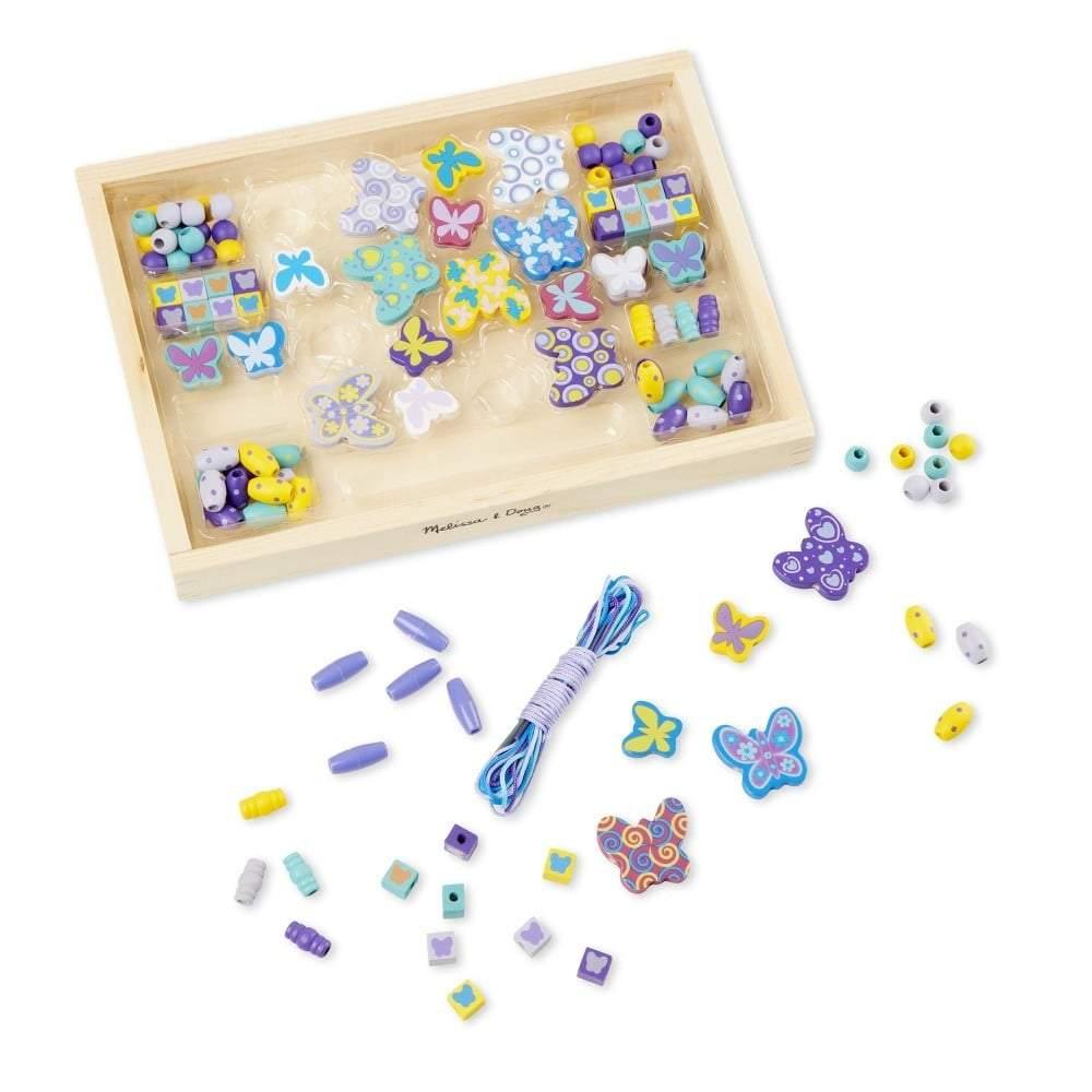 Melissa & Doug Kreatív játék, Fa gyöngy szett, pillangó - Játszma.ro - A maradandó élmények boltja