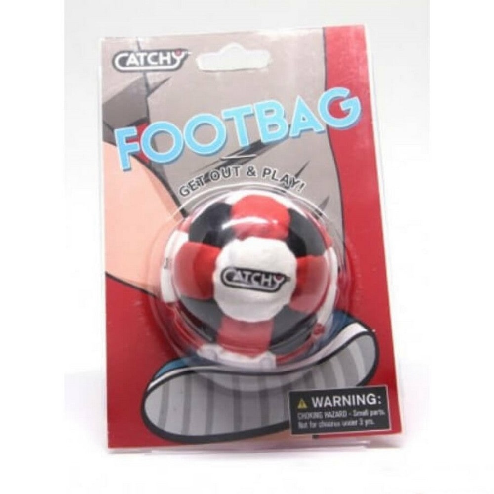 YoYoFactory Catchy Footbag, 26 paneles, homokkal töltött - piros/fekete