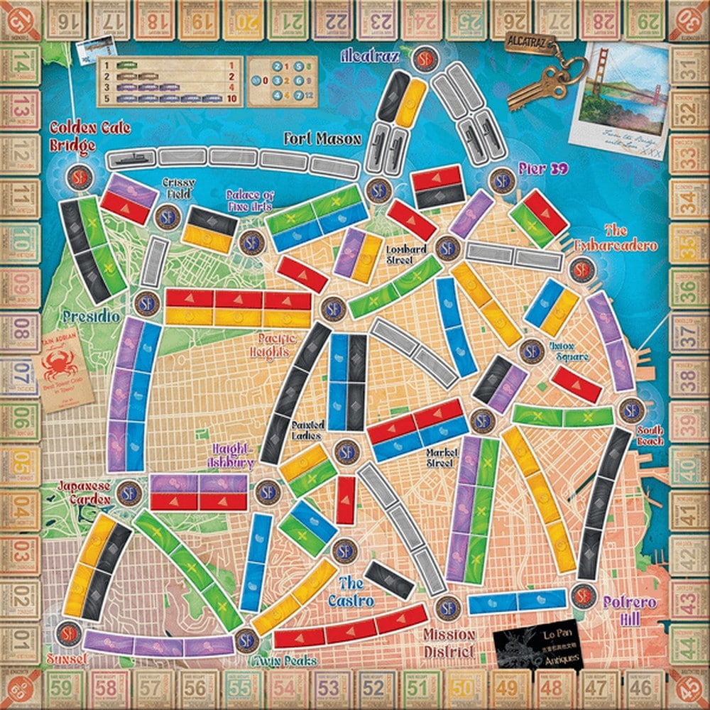 Ticket to Ride: San Francisco angol nyelvű társasjáték
