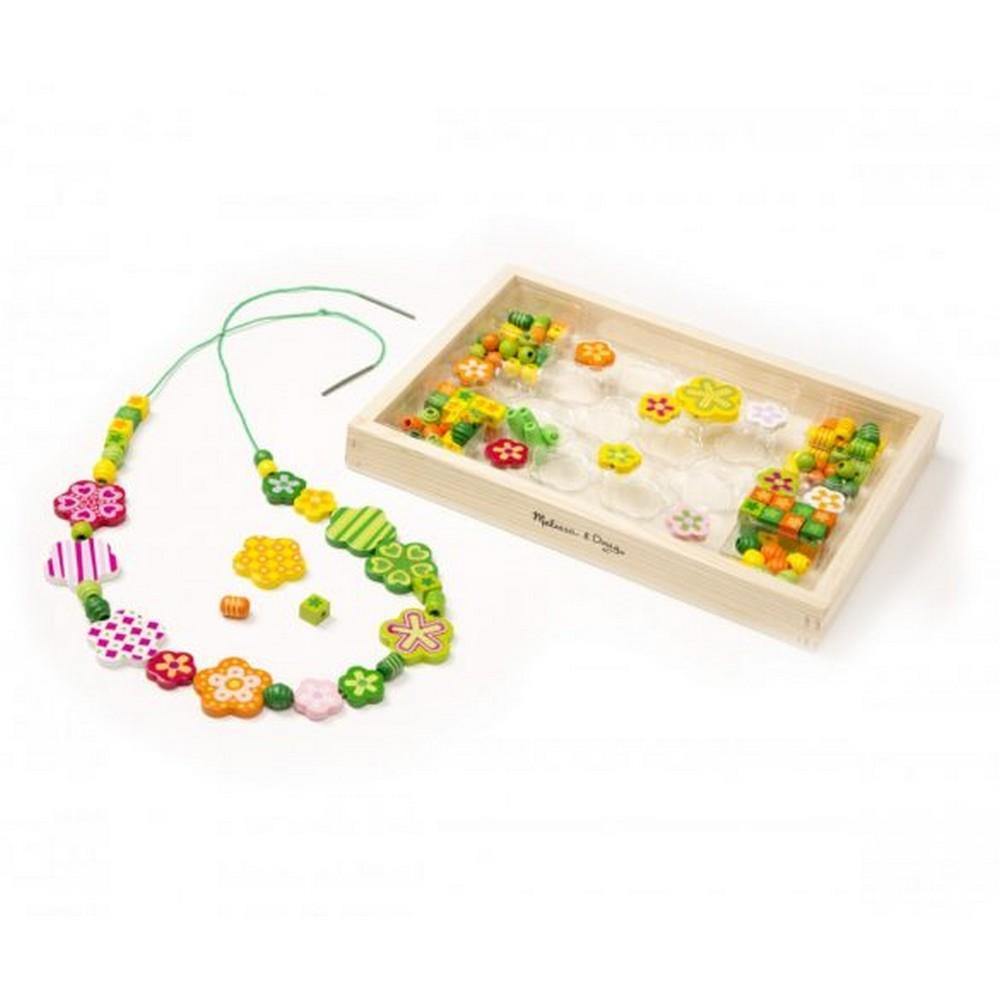 Melissa & Doug Kreatív játék, Fa gyöngy szett, virágok - Játszma.ro - A maradandó élmények boltja