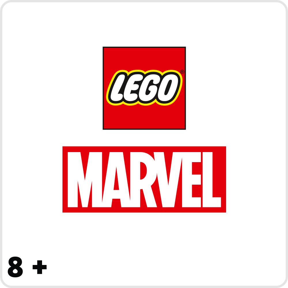 LEGO® Marvel: szuperhősökre épülő készletek 8 éves kortól, izgalmas kalandokkal és ikonikus karakterekkel a Marvel univerzumból.