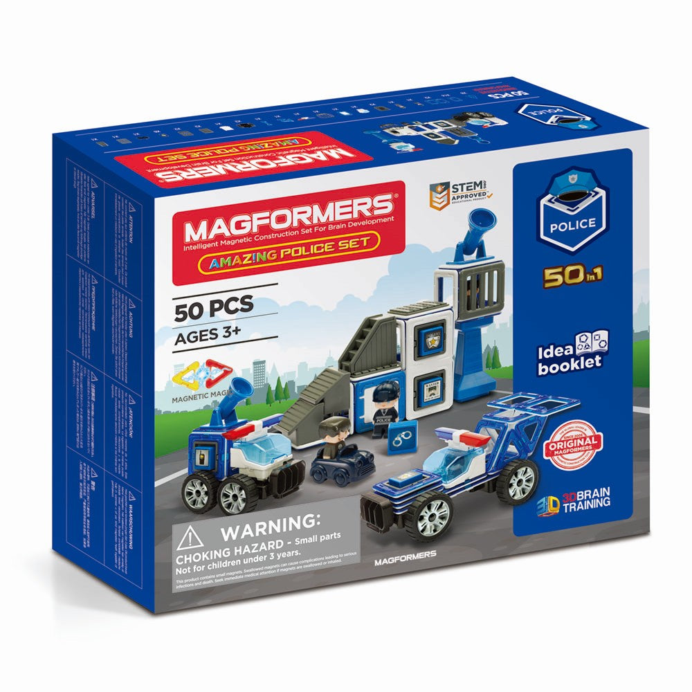 Magformers Amazing Police Set - Rendőrőrs, 50 darabos készlet